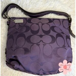 COACH 2010 Purple Signature Duffle Shoulder Bag